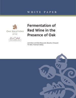 Fermentation of Red Wine in the Presence of Oak
